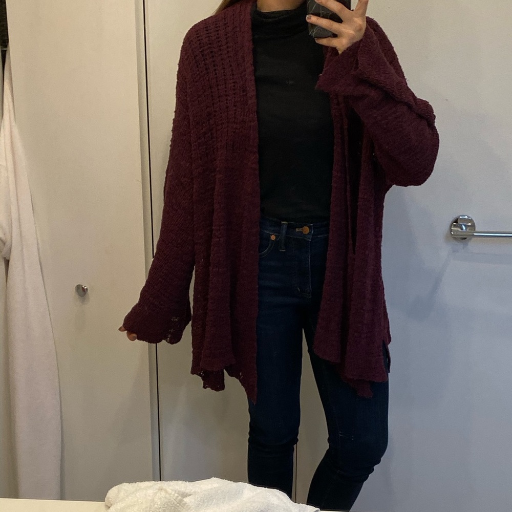 Free people bell sleeve cardigan